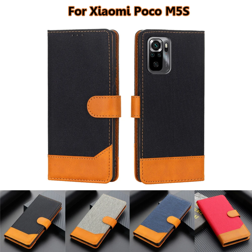 

For Fundas Poco M5s Case Original Magentic Wallet Capas Leather Phone Cover For Carcasas Xiaomi Poco M5s PocoM5s m5 s m 5s Coque