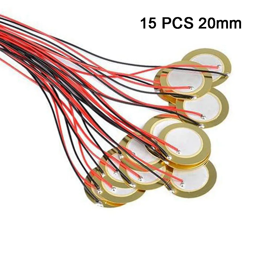 Exceptional Sensitivity and Sound Detection with 20mm Piezo Discs Transducer 15 Pack for Guitar Trigger & Acoustic Pickup 12 hole acoustic guitar sound hole pickup magnetic transducer with 3m audio cable noise reduction guitar pickup part accessories