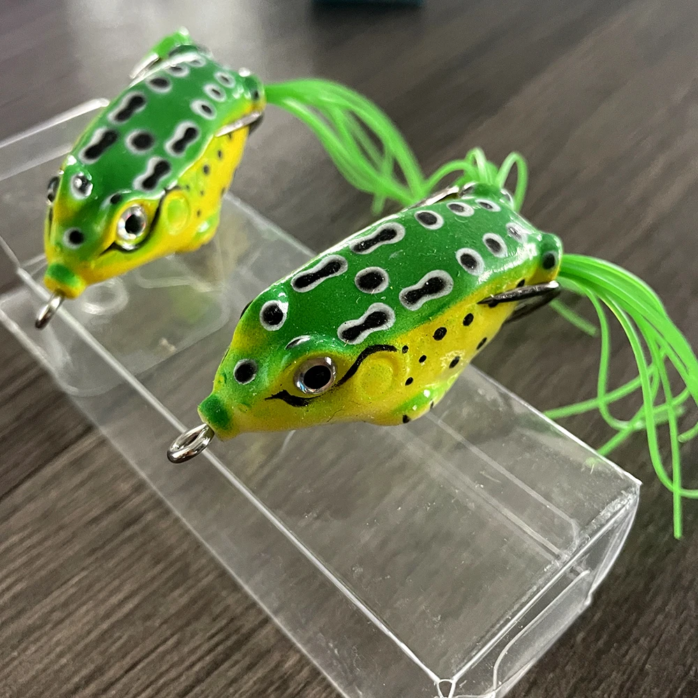 5G/8G/12G Fishing Lure Pesca Topwater Frog Lead Jig Metal Long Casting  Fishing Soft Tube Bait Frog 3D Eyes Topwater Tool Hooks