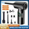 New: 7500mAh Wireless Compressed Air Duster 2 in 1 Air Blower & Vacuum Cleaner Cordless Duster Blower for Keyboard Computer PC 2