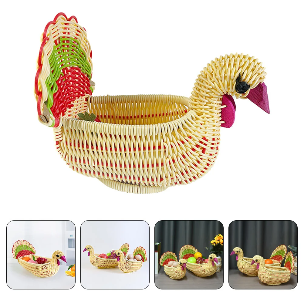 

Storage Basket Home Accents Decor Simulation Rattan Woven Plate Bread Multicooker Baskets For Gifts Empty Pp Fruits