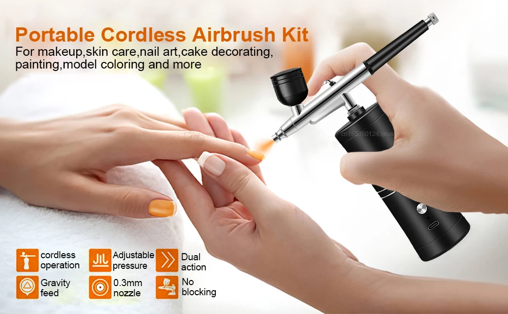 Airbrush Nail With Compressor Portable Air brush Nails Compressor For Nail Art Paint Painting Crafts Airbrush Compressor Kit