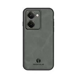 Premium PU Leather Magnetic Phone Case with Matte Finish for Realme P3 Ultra (Gray)