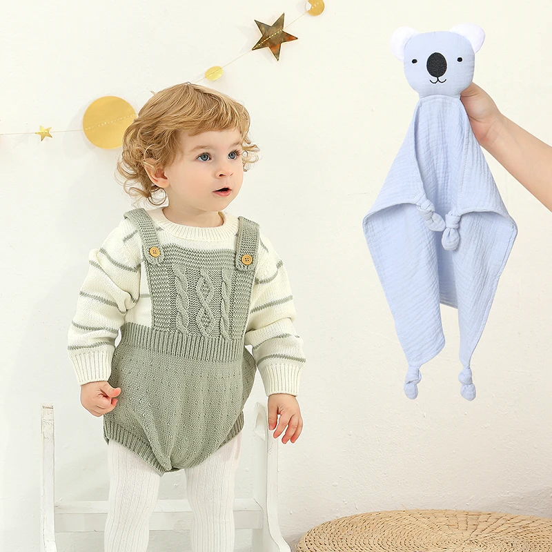 Baby Comforter Lovely Muslin Security Blanket Newborn Boy Girl Soft Cotton Soothe Appease Towel Toddler Infant Handkerchief Toys 5
