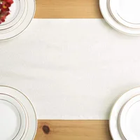 Solid Colour 100% Cotton Table Runner Event Party Supplies Simple Elegant Fabric Decor Placemat for Holiday Wedding Christmas 5