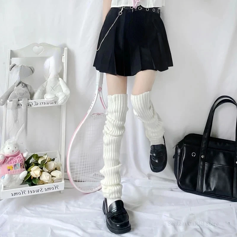Leg Warmers Women's Leg Warmers Lolita Long Socks JK College Style Knitted 70/50/40cm