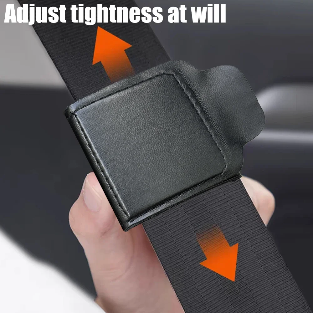 Car Seat Belt Adjuster PU Leather Car Seat Belt Limiter Fixed Clip Stopper Anti-stretching Neck Belly Kid Protection Accessories