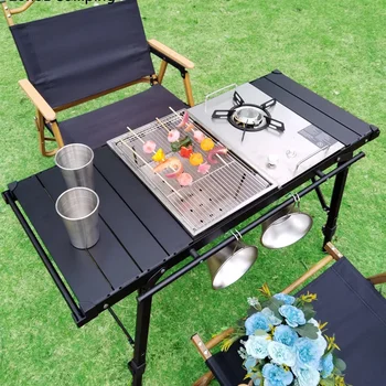 Lohascamping 접이식 IGT 테이블, 경량 배낭 롤 테이블, 다기능 조절 가능 다리 책상, 데스크탑 버너, 바베큐 테이블,접이식테이블,캠핑테이블,화로대테이블,백패킹테이블 ,경량캠핑테이블,igt버너, 캠핑롤테이블,캠핑키친테이블,접이식캠핑테이블,igt가변다리 ,캠핑버너테이블,멀티펑션,igt메쉬트레이,바베큐테이블 ,캠핑igt테이블 ,테이블버너,bbq테이블