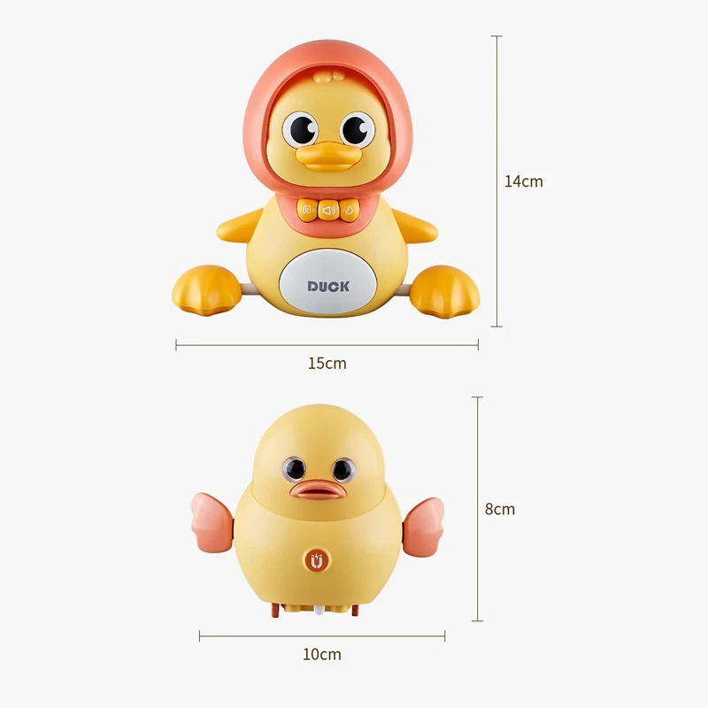 Cute Baby Learns To Crawl Electric Swinging Duck with Sound, Light and Music, Magnetic Baby Soothing Electric Duck Toy Gift 6