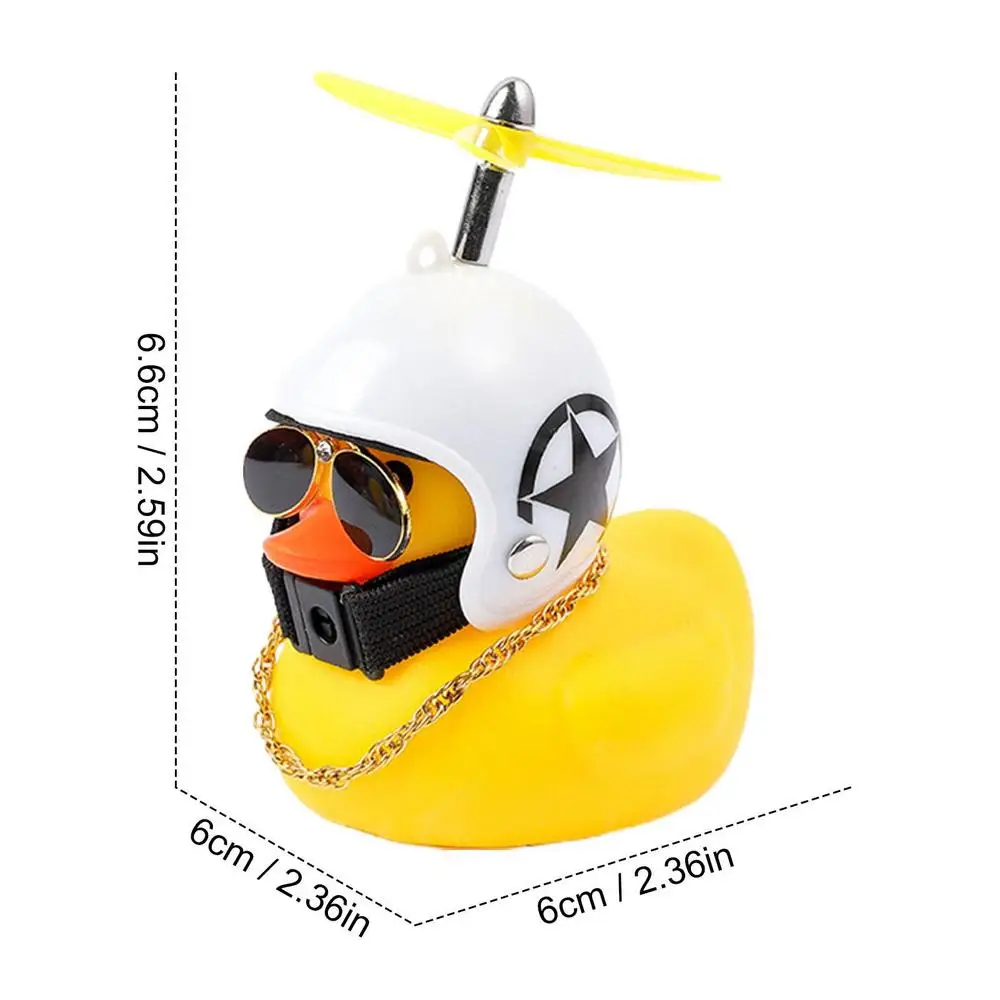 thumbnail image 1 of Pato amarillo con casco para coche, decoración de ciclismo, adornos para coche, accesorios, 1 of 5