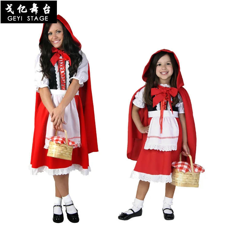 halloween-children's-day-party-family-matching-mother-daughter-little-red-riding-hood-cosplay-costumes-for-women-girls-kids-5xl