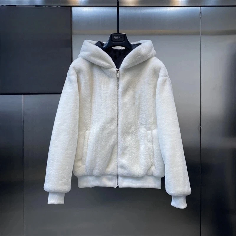 

New Products Lamb Cashmere Thickened Coat Dark Jacket Men's And Women's Coats