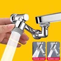 1080° Rotatable Extension Faucet Sprayer Head Water Tap Nozzle Universal Bathroom Tap Extend Adapter Aerator 2 Spray Modes 1