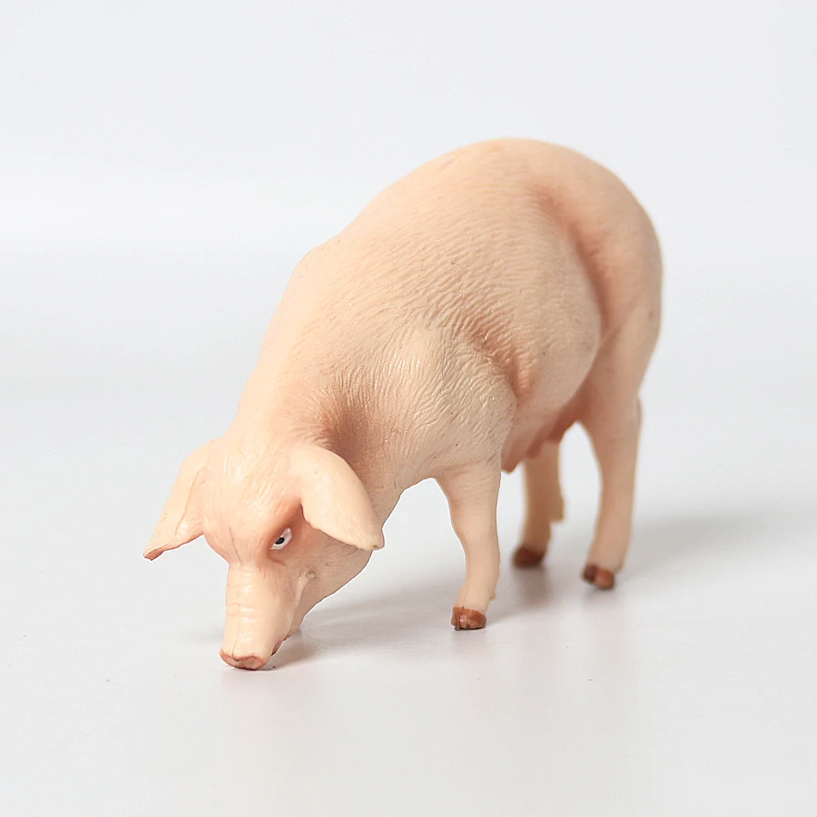 豚のおもちゃ 子供のためのプラスチック製のアクションフィギュア,豚の置物,イノシシ
