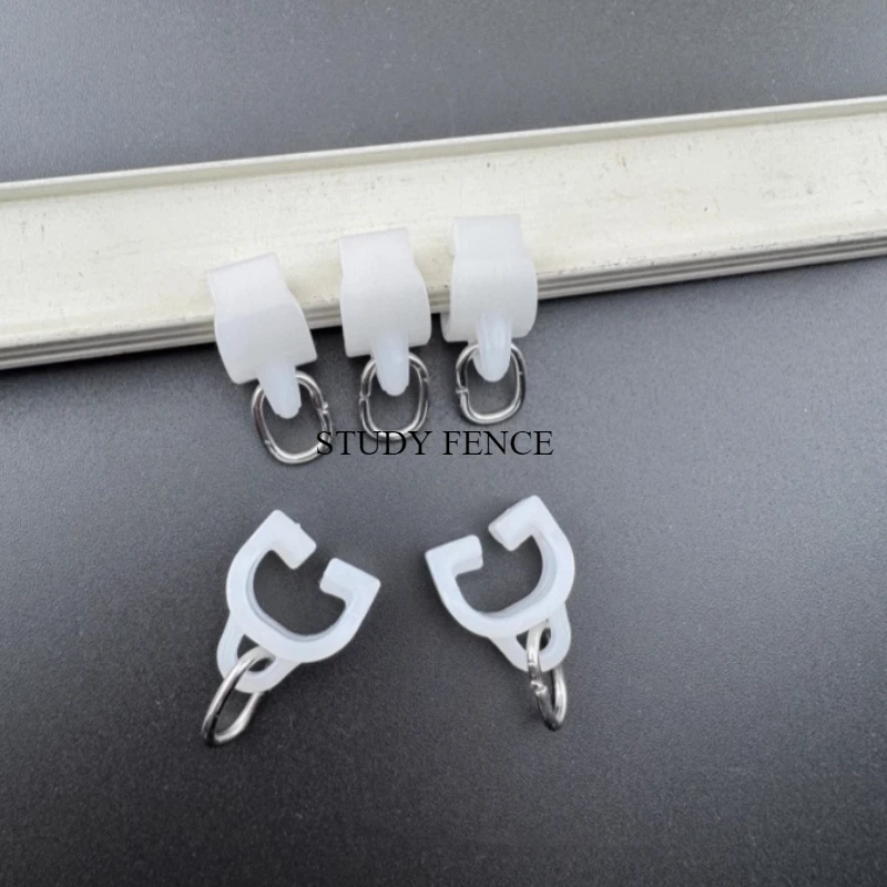 20pcs Plastic Accessories, Accessories, Pulleys, Roller Tracks, Curtains, Universal I-shaped Rails, Hooks, and Ring Wheels