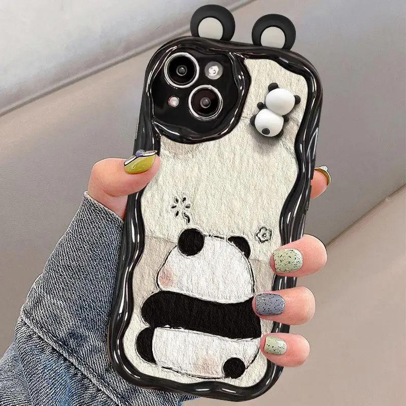 thumbnail image 1 of Phone Case For Xiaomi Redmi Note 13 Pro 12 4G 8 11 10 13 Pro Plus 12S Redmi 12 13C 12C 9C 10C 9A A1 A2 Plus Cover Cute 3D Panda, 1 of 5