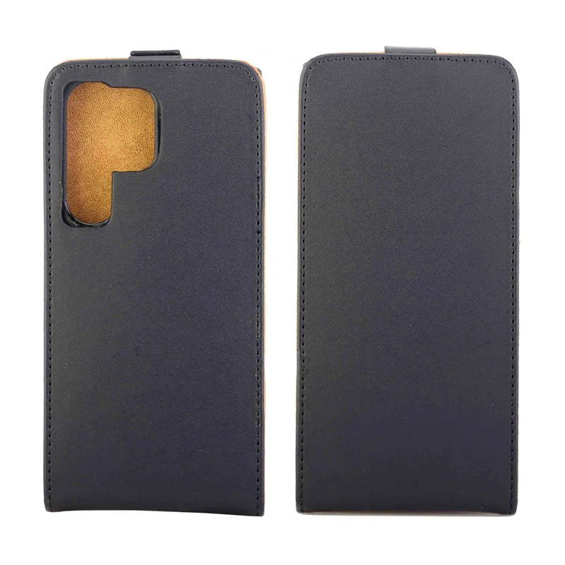 삼성 S24 S25 울트라 플러스 M15,F15,M35,M55,M34,M5 가죽 카드 슬롯 TPU 백 케이스 커버에 대한 자기 수직 업다운 플립 케이스