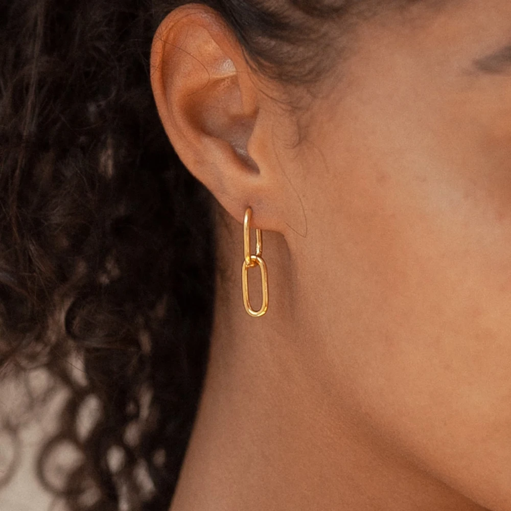 The earrings are the perfect gift given to her by minimalism given