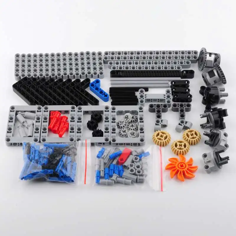 4WD Four-Wheel Drive Technical Car Chassis Bricks IR Remote Control Reciever M Motor AA Battery Box MOC Parts Kit for legoeds building blocks toy