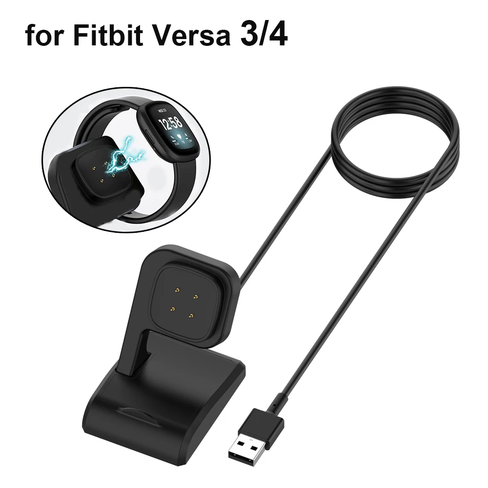Caricabatterie Per Fitbit Sense/Versa 3/Versa 4 Supporto Per Caricabatterie Magnetico Cavo Usb Ricarica Per Fitbit Sense 2 Versa 3 4 Smartwatch