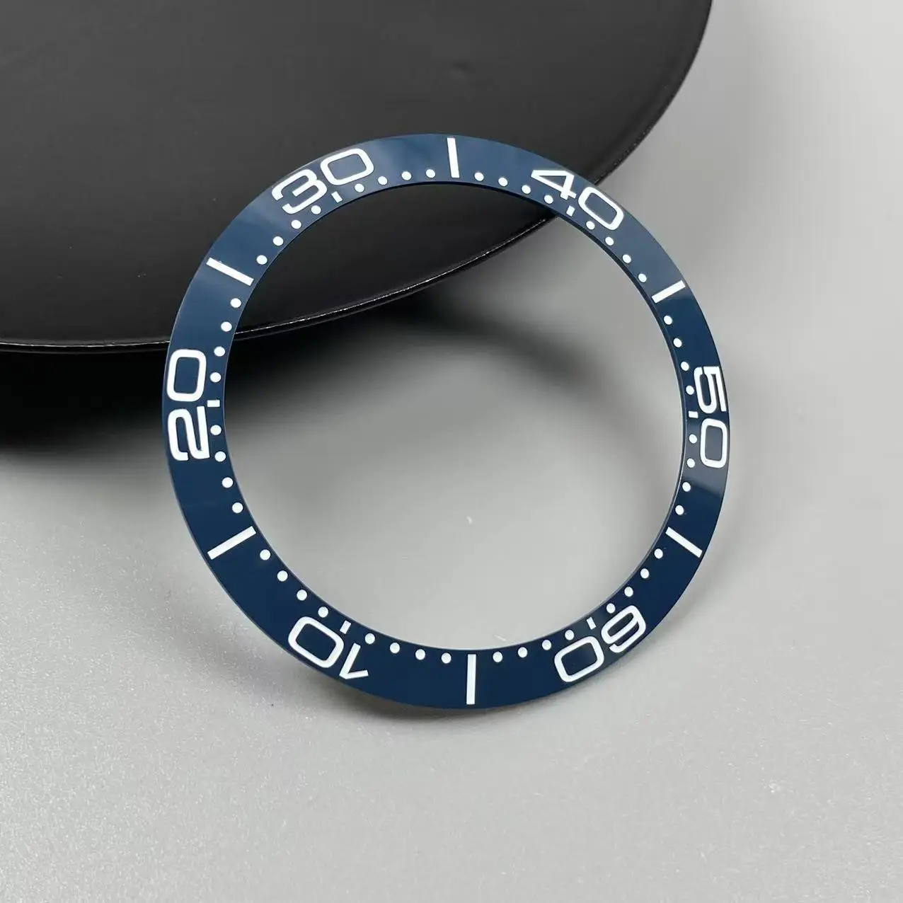 Blue/Green Luminous 38mm Tilted Ceramic Bezel Insert Ring
