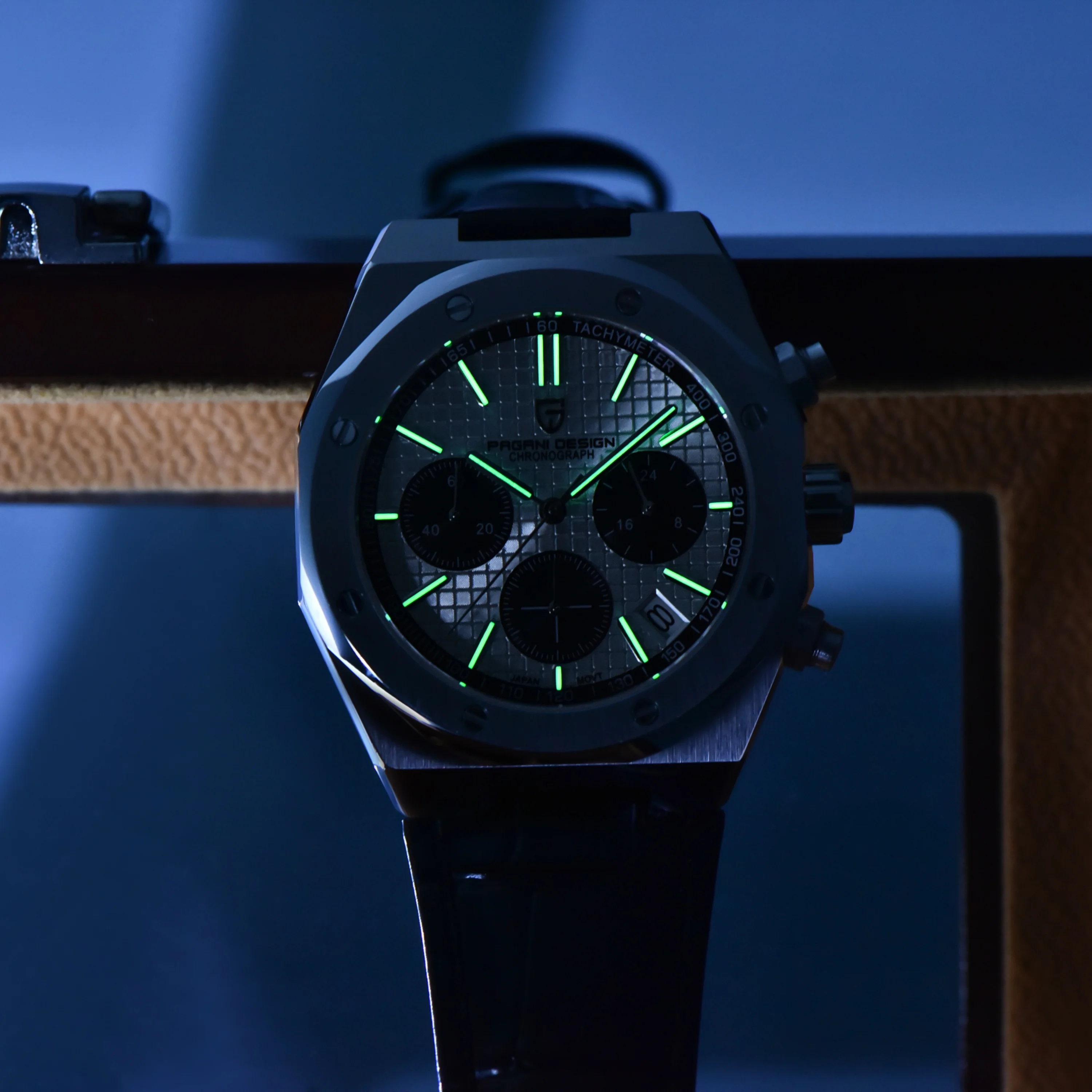 Pagani Design 2025 New Men Quartz Watch Vk63 40mm Luminous Leather Sapphire Crystal Waterproof 200m Reloj Hombre, Alina Gadgets