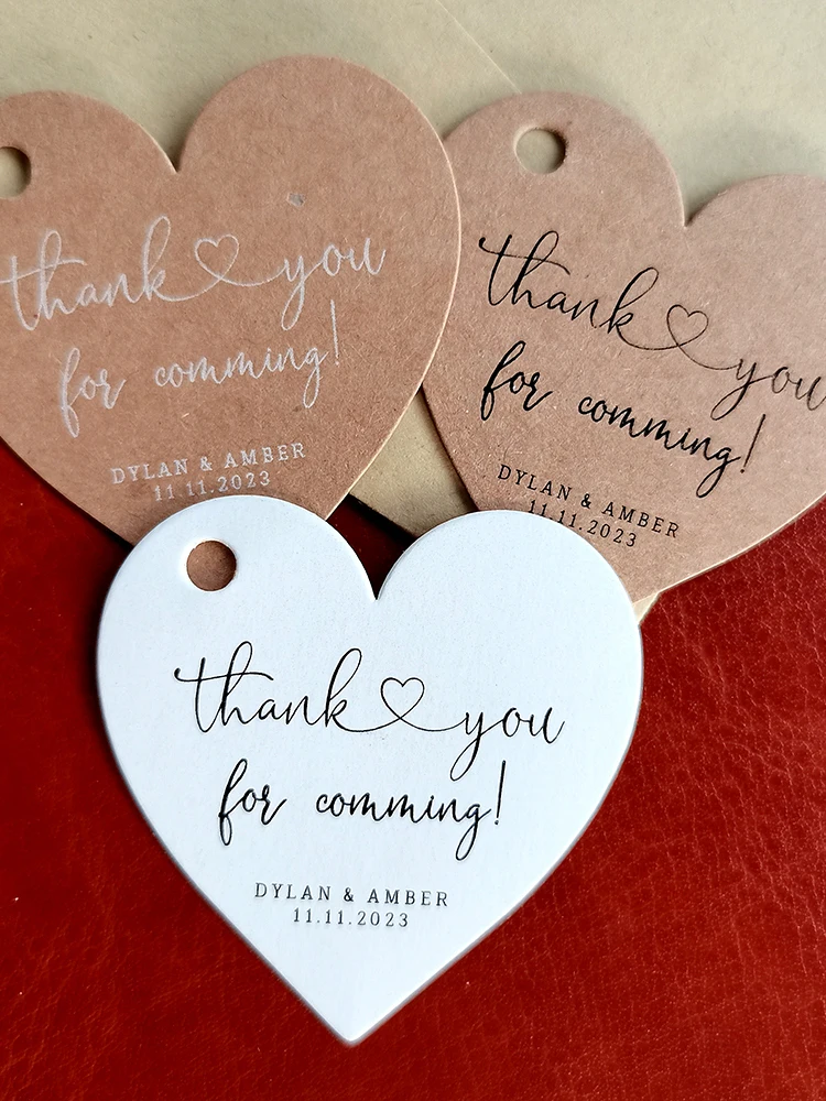 #11 1 마커 세트, 자신의 로고로 커스터마이징 된 200 피스, 이름 인쇄 카드, 의류 액세서리, 감사합니다