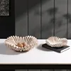 Marble Ruffle Bowl for Kitchen Counter and Living Room Travertine Scallop Bowl for Fruit Jewelry Decorative Tray for Home Decor 3