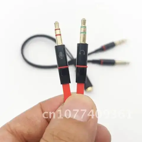 

3.5mm TPE Y Audio Splitter Earphone Microphone Adapter Cable Connected Cord To Laptop PC Converter 1 Female To 2 Male