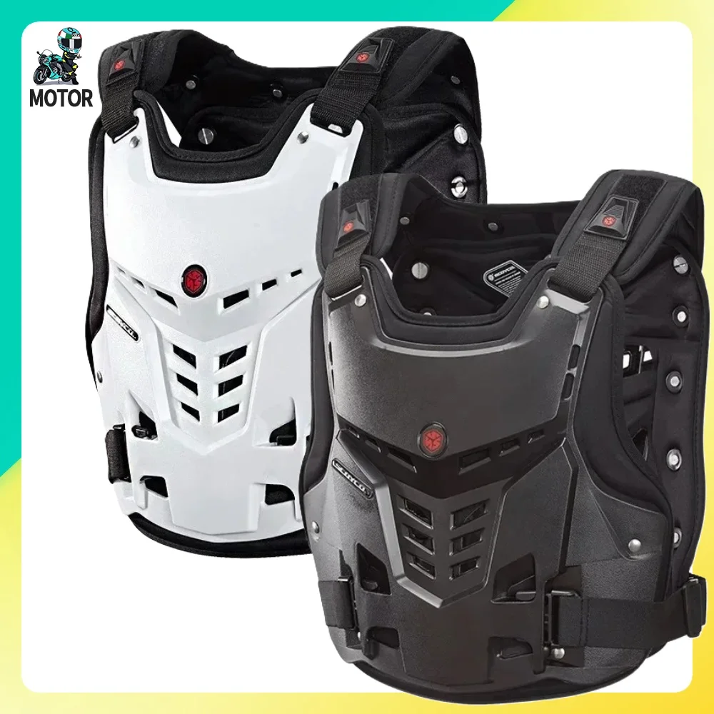 Motorcycle Body Armor Men Motocross Racing Jacket Coat Vest Off-Road Moto Dirt Bike Riding Shock-resistant Chest Back Protector