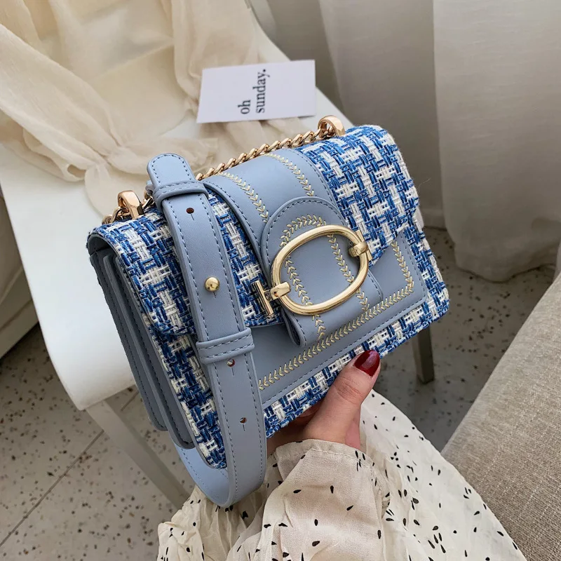 

Luxury Designer Wide Strap Shoulder Bags for Women Designer Lady Handbags Vintage Messenger Crossbody Bags Female Flap Purse