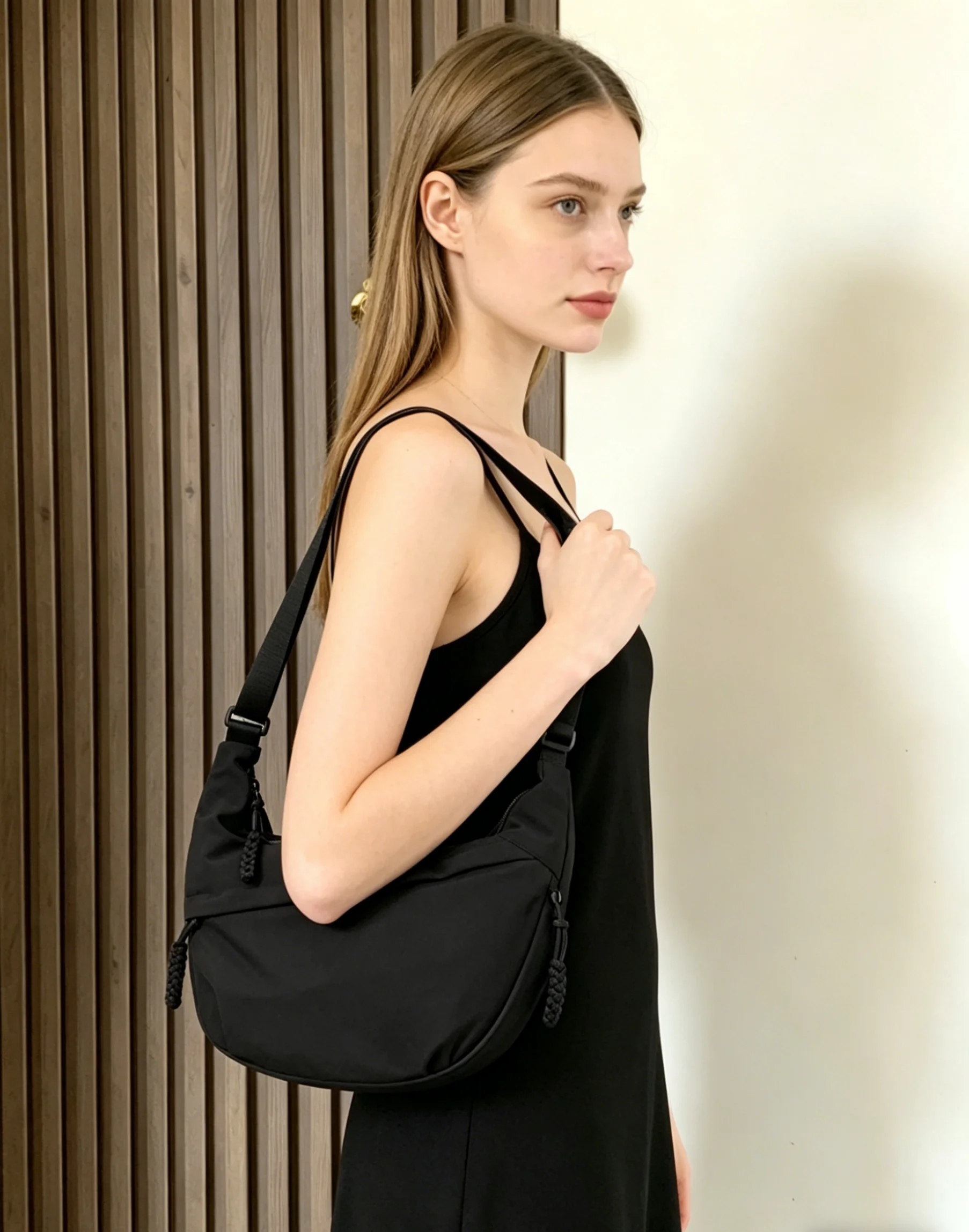 Borsa Hobo Casual Impermeabile in Nylon per Donne - immagine 5