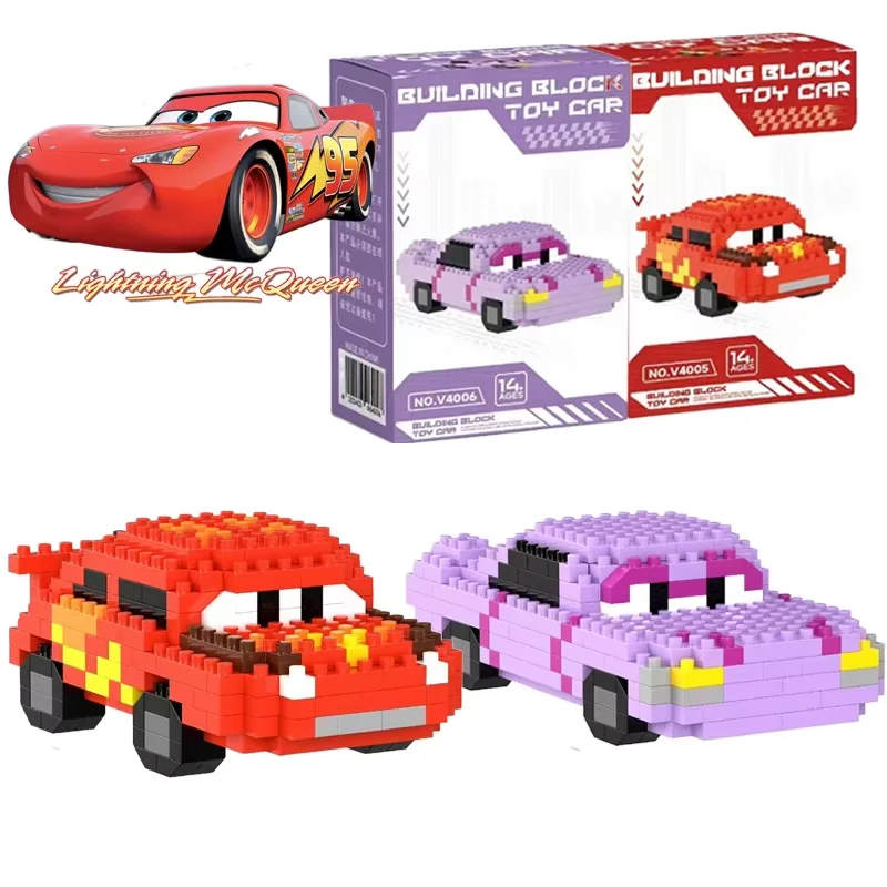 Cars 3 Pixar Auto-Bausteine, Lightning McQueen, Jackson Storm, Cartoon-Figuren, Spielzeug, Sally, Carrera, für Kinder, Geburtstagsgeschenk.