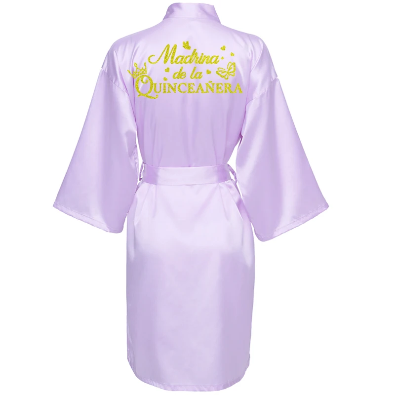 Mis15 Años Robe 15 Years Girl Birthday Party Robes Quinceanera Robe Mis XV Bathrobe Silkly Nightgown