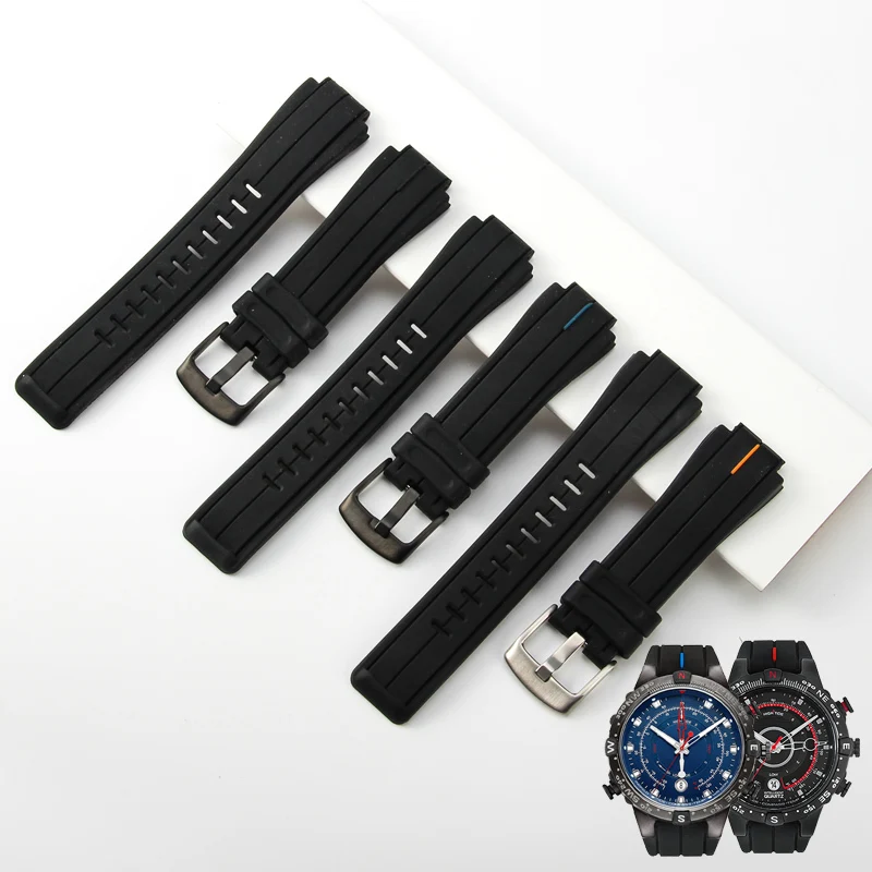 Cinturino Per Orologio In Silicone Per Timex Tide T2N720 T2N721 Tw2T76300 Cinturino Per Orologio Serie Convesso Accessori Per Cinturini In Silicone 24