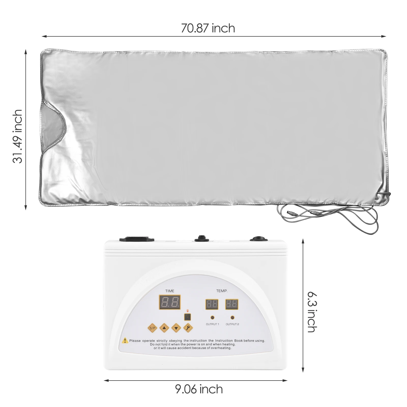Electric Heating Blanket Infrare Sauna Blanket for Weight Loss Detox Thermal Sauna Blanket PU Waterproof Home Use EU Stock 5