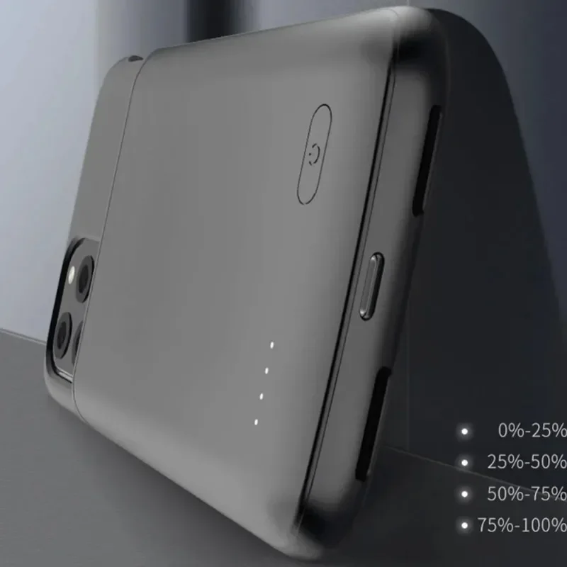 아이폰 11, 11 Pro Max용 10000mAh 배터리 충전 케이스, 아이폰 11Pro, 11 Pro용 보조배터리 커버 파워 케이스