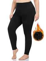 Autumn And Winter Solid Color Plus-size Nine-point Pants Black High-waisted Tight-fitting Leggings And Fleece Thick-legged Pants - Image 3