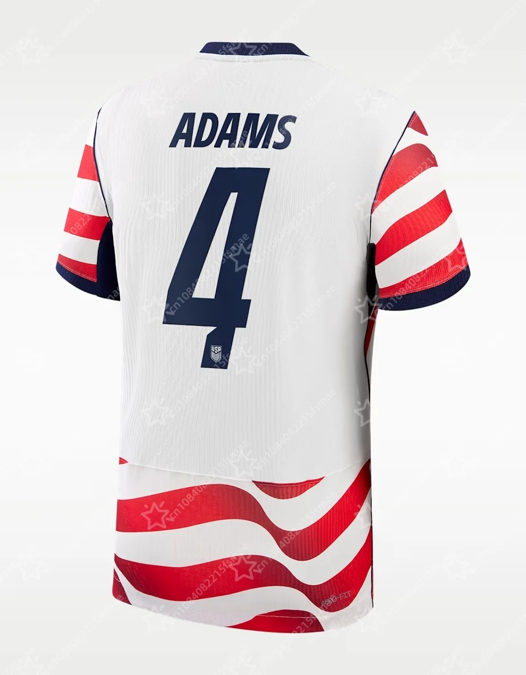 2026 미국 스타일 축구 유니폼 레드 화이트 스트라이프 풋볼 셔츠 스포츠웨어 트레이닝 유니폼 남성 아동 팀 팬 O넥 탑