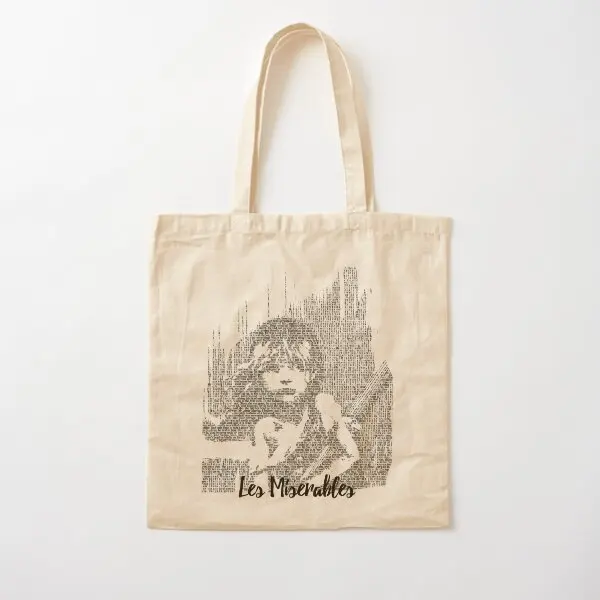 

Les Mis Cotton Canvas Bag Unisex Casual Reusable Foldable Printed Fashion Women Designer Ladies Shoulder Bag Shopper Grocery