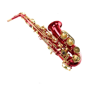 Wholesale Adult Red Lacquered Gold E-flat Alto Saxophone Wind Instrument