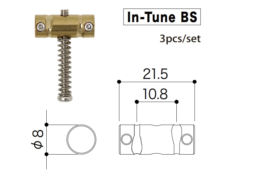 3 pcs In-Tune Compensated Guitar Bridge Saddles Brass Material For TL Well 10.8 mm String Spacing guitar tool
