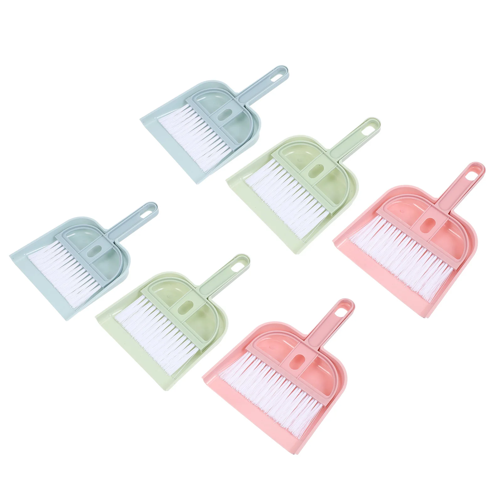 

6 Sets of Small Broom and Dustpan Desktop Cleaning Brush Pet Waste Cleaning