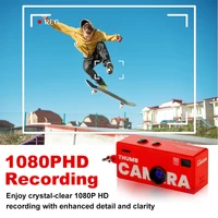 Ourlife Thumb Keychain Camera 0.96inch Mini Action Camera Retro Support Memory Card 1080P Very Small Camcorder Video Recorder 6