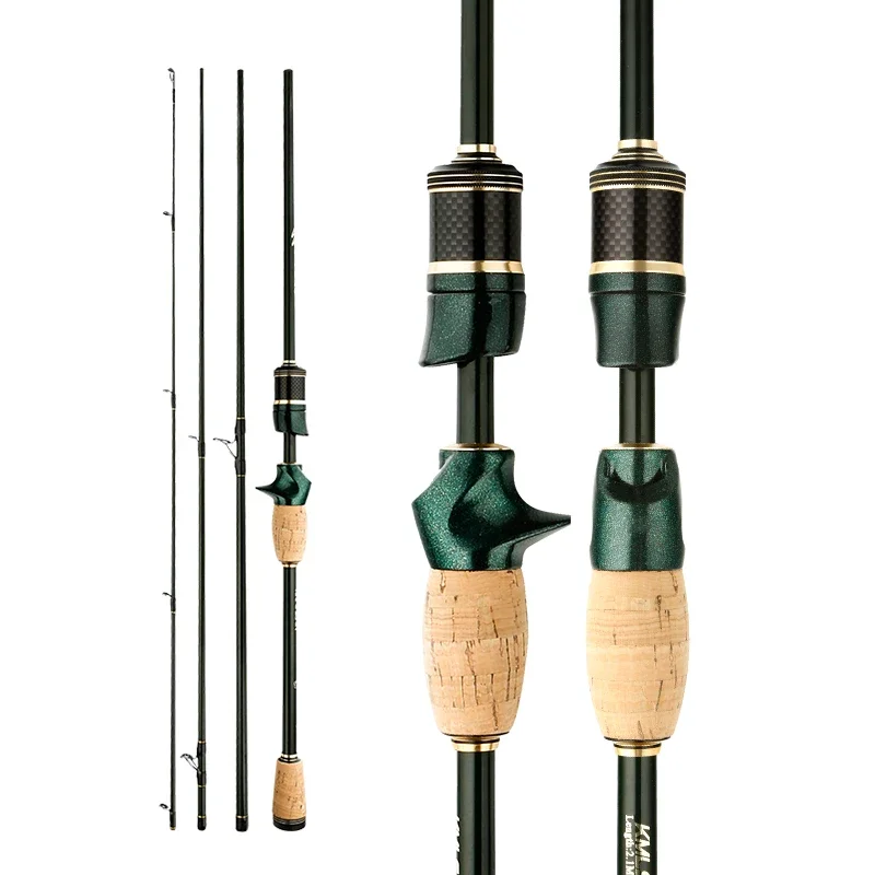 Spinning Casting Carbon Fishing Rod 4-5 Sections 1.8m/2.1m/2.4m Portable Travel Rod Spinning Fishing Rods Tackle