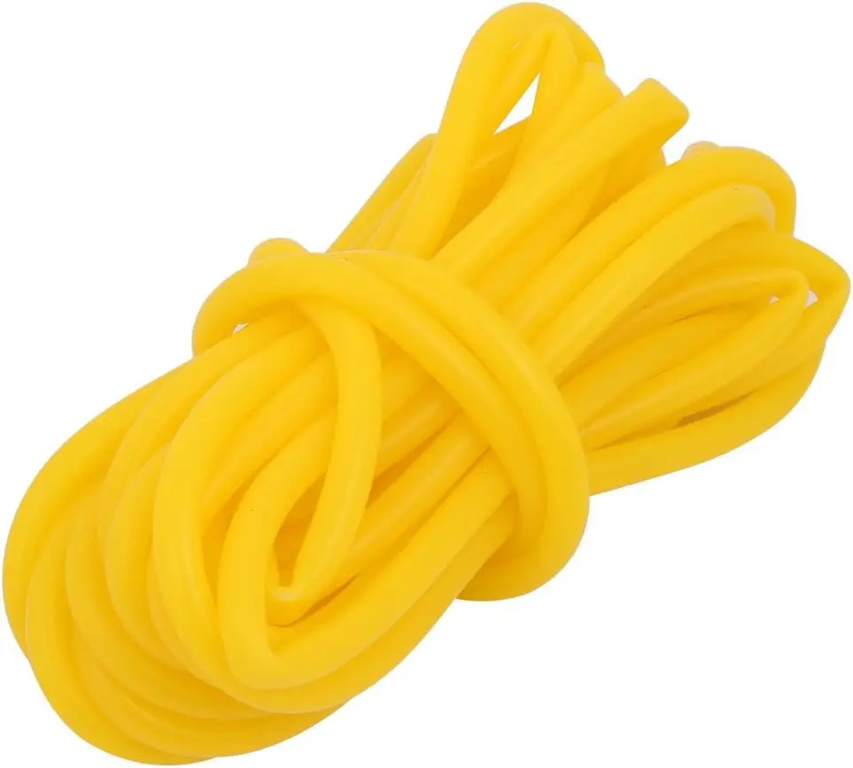 

4mmx6mm Heat-Resistant Silicone Rubber Tube Hose Pipe Yellow 5M Length
