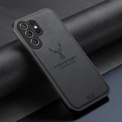 Elegant Deer Head Pattern Shockproof Phone Case - Galaxy Note20 Ultra (Black)