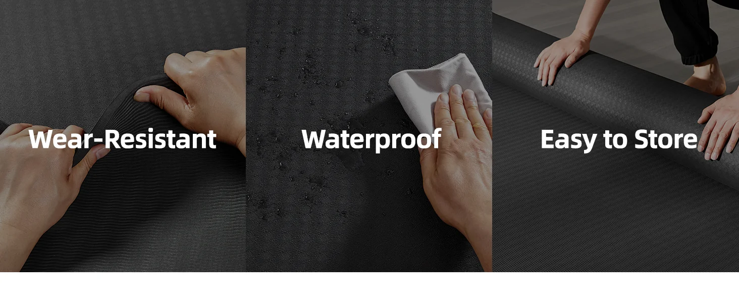 extra large yoga mat home gym exercise workout fitness pilates travel non slip floor excersing