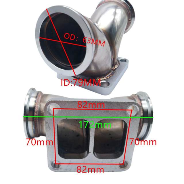 Y Elbow Adapter to Divided T4 Elbow Adapter Flange Part Accessory