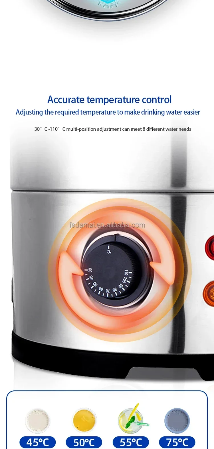 Stainless Steel 10L 15L 20L 25L Insulated Hot Water Urn Electric Catering Water Boiler Water Bucket 4